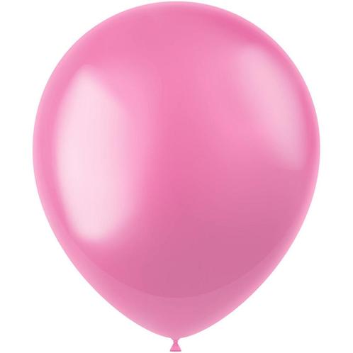 Roze Ballonnen Metallic Bubblegum Pink 33cm 100st, Hobby en Vrije tijd, Feestartikelen, Nieuw, Verzenden