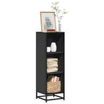 vidaXL Boekenkast 33,5x33x107,5 cm bewerkt hout zwart, Huis en Inrichting, Kasten | Boekenkasten, Verzenden, Nieuw, Overige houtsoorten