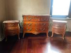 Bureau (3) - roze marmer - comò +2 nachtkastjes, Antiek en Kunst, Curiosa en Brocante