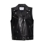 Stand Studio • zwart leren bikers vest • 40, Maat 38/40 (M), Stand Studio, Verzenden, Zwart
