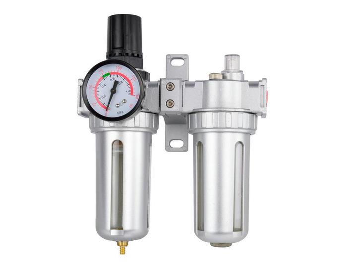 Drukregelaar Met Filter En Waterafscheider - 1/4 Duims - Com, Zakelijke goederen, Machines en Bouw | Pompen en Compressoren, Ophalen of Verzenden