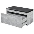 Schoenenkast Degerfors met lade 80x39x45 cm betonkleurig en, Verzenden, Nieuw