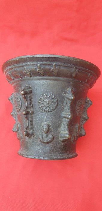 Vijzel (2) - Bronzen ribbelmolen, Antiek en Kunst, Antiek | Overige Antiek