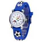 Fako - Kinderhorloge - 3D - Voetbal - Donkerblauw, Verzenden, Nieuw