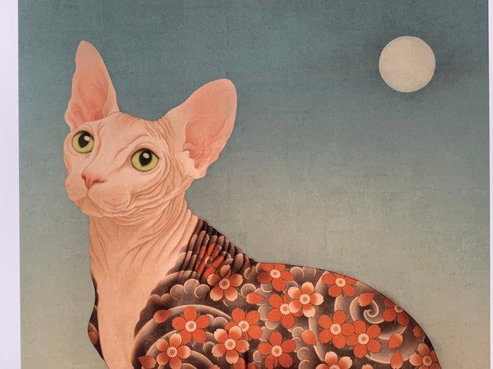 Sphynx cat wearing irezumi tattoos - Senju - Zweden (Zonder, Antiek en Kunst, Antiek | Overige Antiek