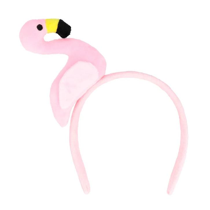 Flamingo Haarband Pluche, Hobby en Vrije tijd, Feestartikelen, Nieuw, Verzenden