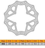 Delta Braking voor remschijf ( 220mm ) Type D Honda CR 80R 9, Ophalen of Verzenden, Nieuw