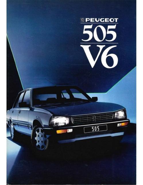 1987 PEUGEOT 505 V6 BROCHURE NEDERLANDS, Boeken, Auto's | Folders en Tijdschriften, Peugeot