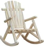 Houten tuinschommelstoel – fauteuil met hoge rugleuning, Tuin en Terras, Verzenden, Nieuw