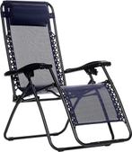 Opvouwbare Zero Gravity ligstoel met tafelblad en drinkho..., Tuin en Terras, Tuinstoelen, Ophalen of Verzenden, Nieuw, Metaal