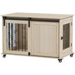 Hondenbox Op Wielen, Schuifdeur, 100 X 56 X 65 Cm, Hout, Sta, Verzenden, Nieuw