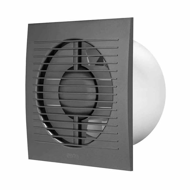 Europlast badkamerventilator 100 mm antraciet met timer en, Doe-het-zelf en Verbouw, Ventilatie en Afzuiging, Ophalen of Verzenden