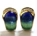 Oorbellen - 18 karaat Geel goud, Witgoud - 0.18ct. tw., Nieuw