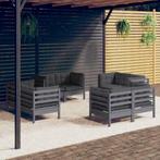 vidaXL 8-delige Loungeset met antracietkleurige kussens, Tuin en Terras, Tuinsets en Loungesets, Verzenden, Nieuw, Loungeset