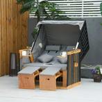 TRUUSK Strandstoel Volledige Ligstoel Tuinligstoel Met Drank, Verzenden, Nieuw