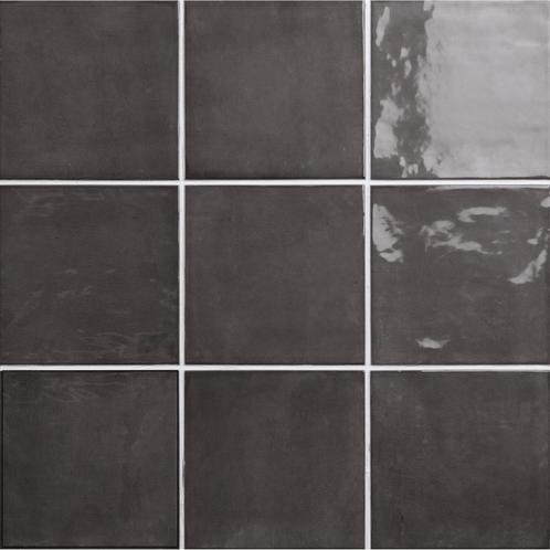 Wandtegel Fayenza Black 12.3x12.3 cm (Prijs per M2), Doe-het-zelf en Verbouw, Sanitair, Ophalen of Verzenden