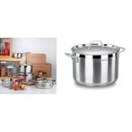 Korkmaz Alfa serie kookpan 2.5L 18 x 10 cm RVS met dubbele, Huis en Inrichting, Keuken | Potten en Pannen, Ophalen of Verzenden
