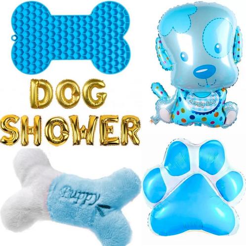 Honden puppy cadeau en decoratie set blauw, Dieren en Toebehoren, Honden-accessoires, Nieuw, Verzenden