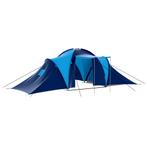 vidaXL Tent 9-persoons donkerblauw en blauw, Caravans en Kamperen, Tenten, Verzenden, Nieuw, Meer dan 6