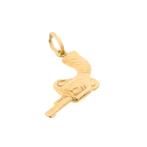 18 Krt. Gouden hanger van een revolver (pistool) (pistool), Ophalen of Verzenden, Gebruikt, Goud, Overige merken