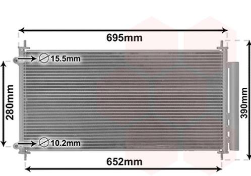 LUCHTCONDENSATOR VOOR TOYOTA AURIS E15 2007-2010 8845002410, Auto-onderdelen, Airco en Verwarming, Nieuw, Ophalen of Verzenden