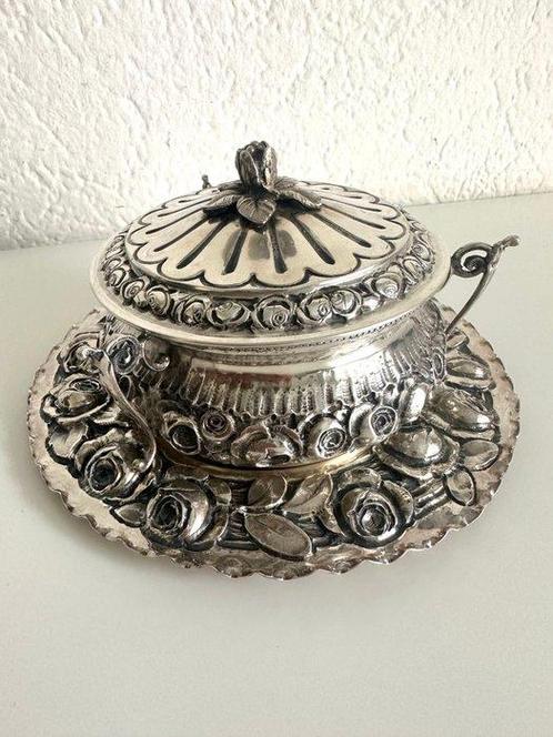 Suikerpot - .800 zilver - Met de hand gemaakt, Antiek en Kunst, Antiek | Goud en Zilver