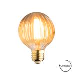 LED lamp geribbeld glas E27 | 4 watt dimbaar | 2000K warm wi, Huis en Inrichting, Lampen | Losse lampen, Nieuw, E27 (groot), Overige typen