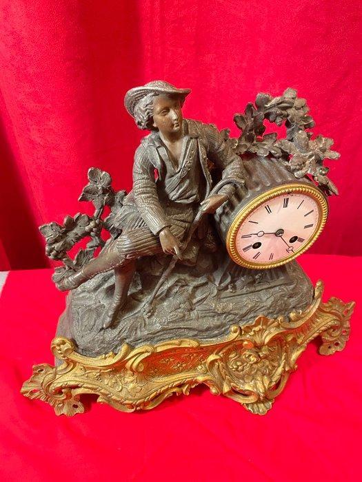 Pendule - Zinklegering - 1900-1910, Antiek en Kunst, Antiek | Klokken