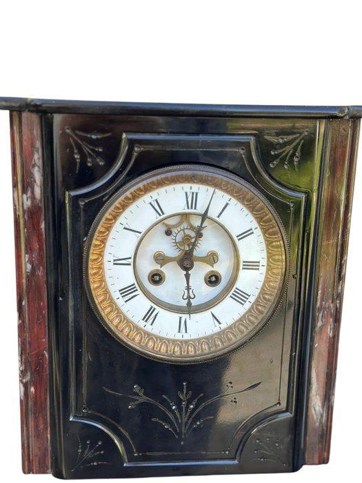 Klok - Marmer, Messing - 1850-1900, Antiek en Kunst, Antiek | Klokken