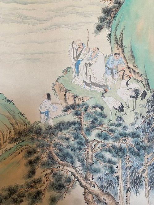 Inkt op papier, verticale as hangende rollendoeken - China -, Antiek en Kunst, Antiek | Overige Antiek