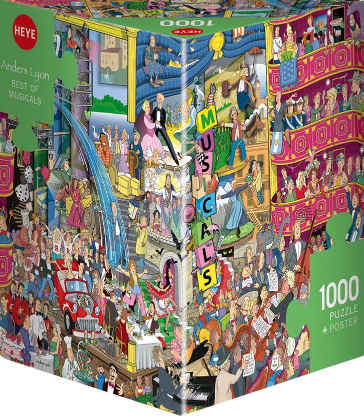 Triangle Box - Best of Musicals Puzzel (1000 stukjes) | Heye, Hobby en Vrije tijd, Denksport en Puzzels, Nieuw, Verzenden