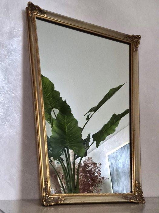 Spiegel- Wandspiegel – Verguld raam met rocaille-hoeken –, Antiek en Kunst, Curiosa en Brocante