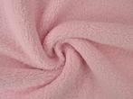 Teddy bont stof – Baby roze, Hobby en Vrije tijd, Stoffen en Lappen, 200 cm of meer, Nieuw, Polyester, Ophalen of Verzenden