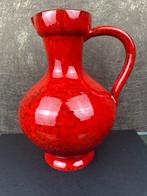 Large Red Fat Lava Style Jug - Mid-20th Century - Kruik - H., Antiek en Kunst, Antiek | Glas en Kristal