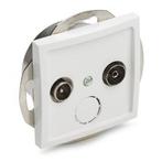 Coax wandcontactdoos | Q-link | S2 (Radio/tv), Verzenden, Nieuw