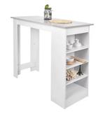 Luxe Bartafel met opbergruimte en planken – Wit Houtlook, Verzenden, Nieuw
