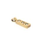 Gouden hanger met zirconia (zirconia hanger), Ophalen of Verzenden, Gebruikt, Goud, Overige merken