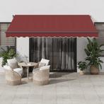 vidaXL Luifel handmatig uittrekbaar 400x300 cm bordeauxrood, Tuin en Terras, Verzenden, Nieuw