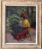 Maurice Goth (1873-1944) - Ada mending clothes, Antiek en Kunst