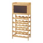 [en.casa] Wijnrek Gjerstad bamboe voor 20 flessen 100x47x28, Huis en Inrichting, Woonaccessoires | Wijnrekken, Verzenden, Nieuw