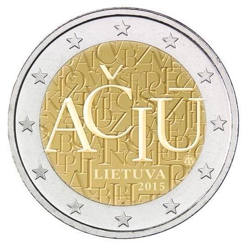 Litouwen 2 Euro Taal 2015, Postzegels en Munten, Munten | Europa | Euromunten, Verzenden