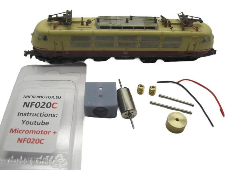micromotor NF020C N ombouwset voor Fleischmann DB BR 103, Hobby en Vrije tijd, Modeltreinen | N-Spoor, Gelijkstroom, Overige typen