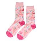 Sokken katoen – Parijs eiffeltoren print – roze – maat 36-43, Kleding | Dames, Nieuw
