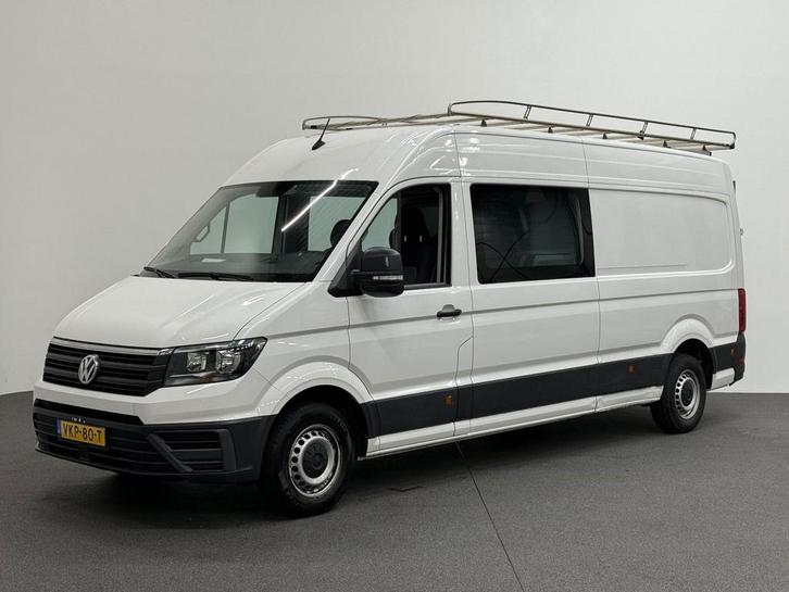 Volkswagen Crafter 35 2.0 TDI L4H3 Dubbele Cabine Automaat, Auto's, Bestelauto's, Lease, Overige kleuren, Automaat, Wit, Financial lease