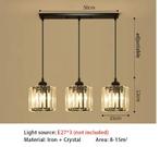 Kristallen LED Hanglamp – Luxe Plafondlamp voor Woonkamer, Huis en Inrichting, Lampen | Hanglampen, Verzenden, Nieuw