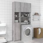 vidaXL Badkamerkast 32x25,5x190 cm bewerkt hout grijs sonoma, Huis en Inrichting, Badkamer | Badkamermeubels, Verzenden, Nieuw