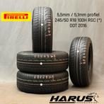 245/50/18 100H RSC* Pirelli winterbanden 5,5/5,1mm 4X, Auto-onderdelen, Banden en Velgen, 18 inch, Band(en), Personenwagen, Gebruikt