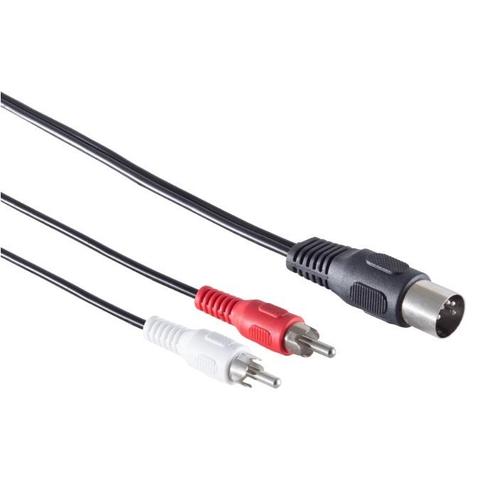 DIN 5-pins - Tulp stereo 2RCA audiokabel, Audio, Tv en Foto, Overige Audio, Tv en Foto, Ophalen of Verzenden