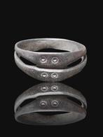 Viking periode Silver Magic Eye Dubbel Seal Ring (Zonder