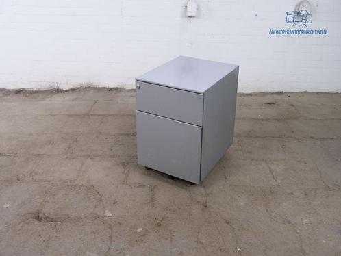 Tweedehands | Ladeblok | Zilvergrijs | 2 lades | LB310, Huis en Inrichting, Kasten | Ladekasten, Gebruikt, Verzenden
